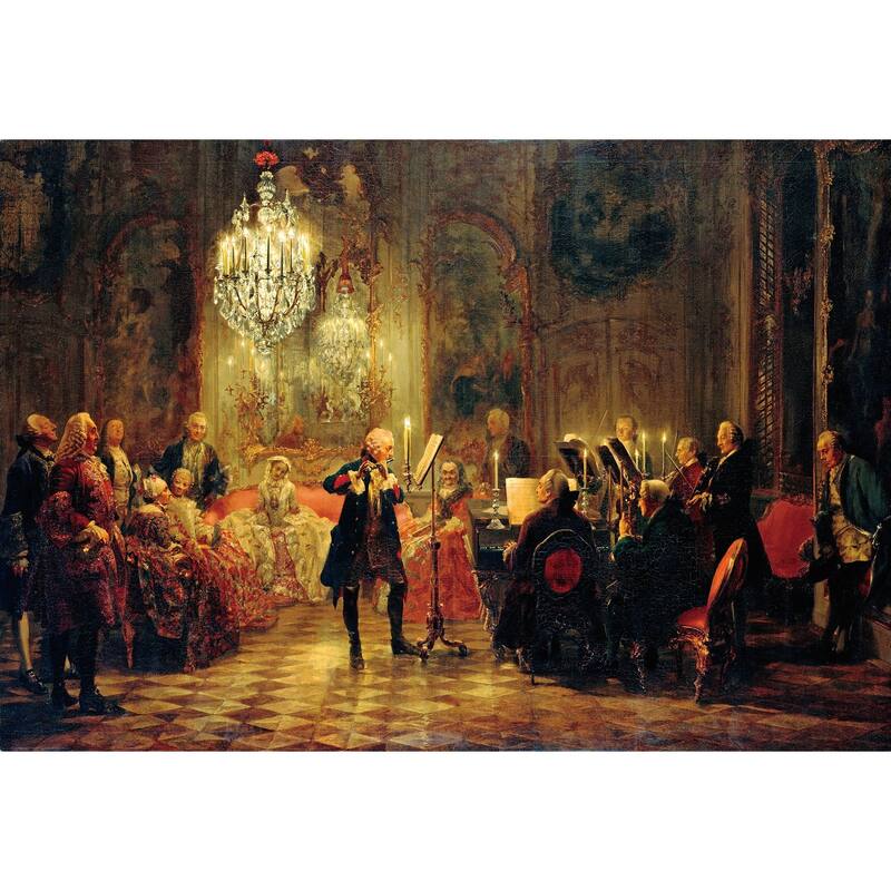 Flute Concert with Frederick the Great in Sanssouci by Adolph von